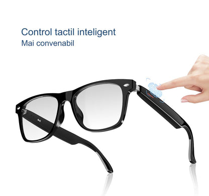 Ochelari inteligenti idealSTORE smartGlasses, conectare Bluetooth, Preluare Apel, Microfon, Ascultare Muzica, Difuzoare incorporate, Sunet Stereo, Sunet Notificari, Lentile Cu Protectie, Rezistent la Apa