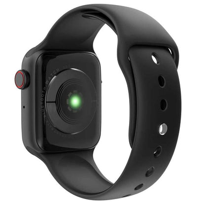 Ceas SmartWatch inteligent WEAR Health Media, Display IPS 1.54 inch, Frecventa cardiaca, ECG, Control pasi, Cronometru, Alarma, Monitorizarea somnului, Memento sedentar, Functie Anti-lost, Asistenta GPS, Bratara silicon black