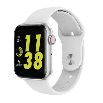 Ceas SmartWatch inteligent WEAR Health Media, Display IPS 1.54 inch, Frecventa cardiaca, ECG, Control pasi, Cronometru, Alarma, Monitorizarea somnului, Memento sedentar, Functie Anti-lost, Asistenta GPS, Bratara silicon white
