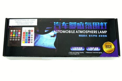 Kit interior LED 12 SMD RGB cu telecomanda - 22cm