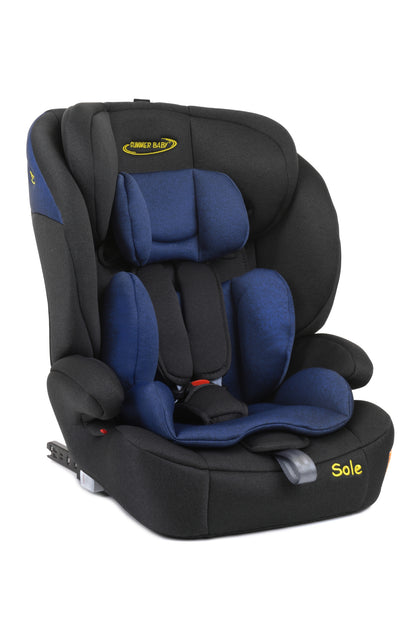Scaun Auto Profesional Dedicat Pentru Copil Baby Jolie SOLE IDl Collection, Tehnologie Isofix, Grupa Greutate 9-36 Kg, Centuri de Siguranta In 5 Puncte, Reglarea Inaltimii Tetierei, Albastru