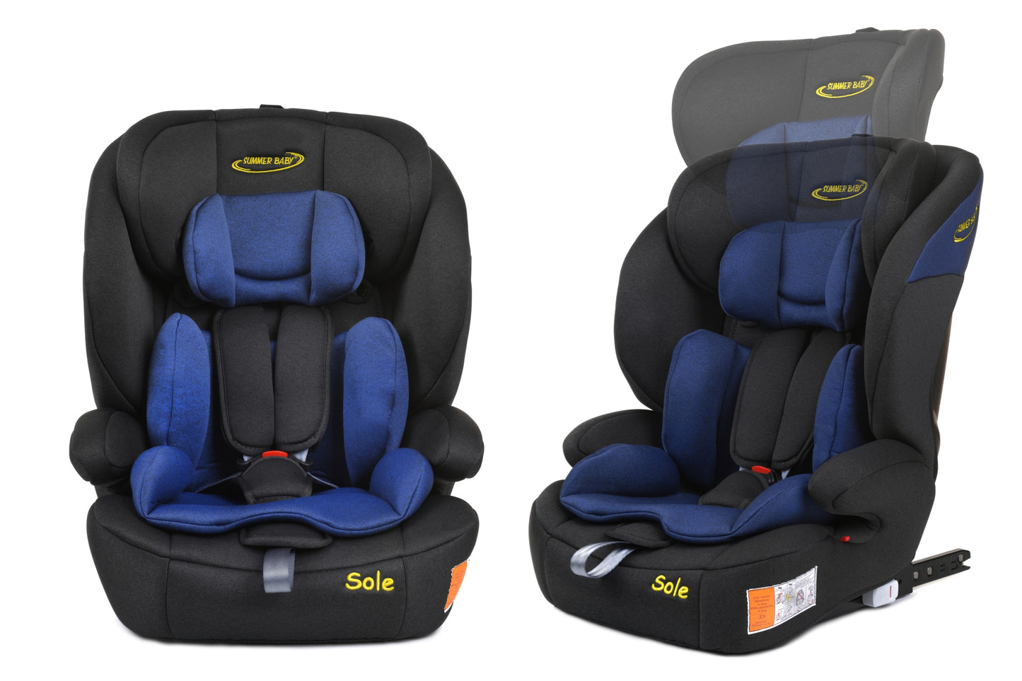 Scaun Auto Profesional Dedicat Pentru Copil Baby Jolie SOLE IDl Collection, Tehnologie Isofix, Grupa Greutate 9-36 Kg, Centuri de Siguranta In 5 Puncte, Reglarea Inaltimii Tetierei, Albastru