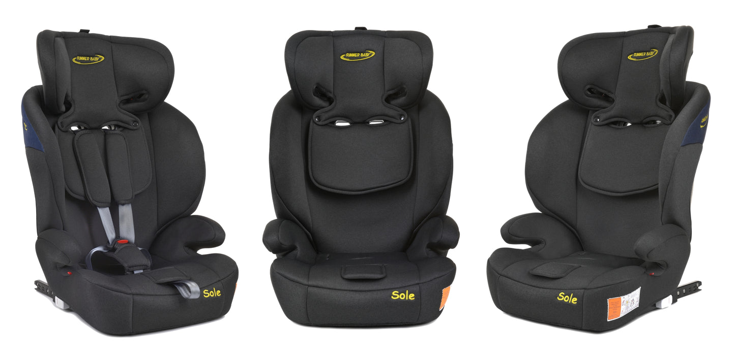 Scaun Auto Profesional Dedicat Pentru Copil Baby Jolie SOLE IDl Collection, Tehnologie Isofix, Grupa Greutate 9-36 Kg, Centuri de Siguranta In 5 Puncte, Reglarea Inaltimii Tetierei, Albastru