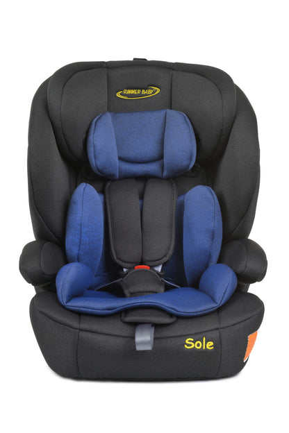 Scaun Auto Profesional Dedicat Pentru Copil Baby Jolie SOLE IDl Collection, Tehnologie Isofix, Grupa Greutate 9-36 Kg, Centuri de Siguranta In 5 Puncte, Reglarea Inaltimii Tetierei, Albastru