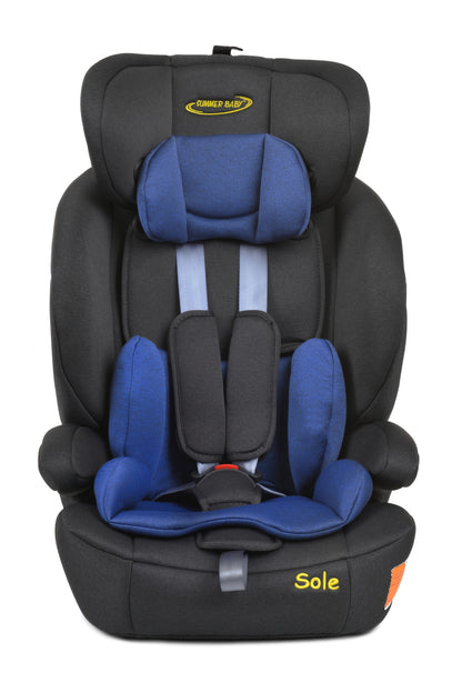 Scaun Auto Profesional Dedicat Pentru Copil Baby Jolie SOLE IDl Collection, Tehnologie Isofix, Grupa Greutate 9-36 Kg, Centuri de Siguranta In 5 Puncte, Reglarea Inaltimii Tetierei, Albastru