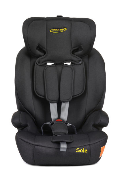 Scaun Auto Profesional Dedicat Pentru Copil Baby Jolie SOLE IDl Collection, Tehnologie Isofix, Grupa Greutate 9-36 Kg, Centuri de Siguranta In 5 Puncte, Reglarea Inaltimii Tetierei, Gri