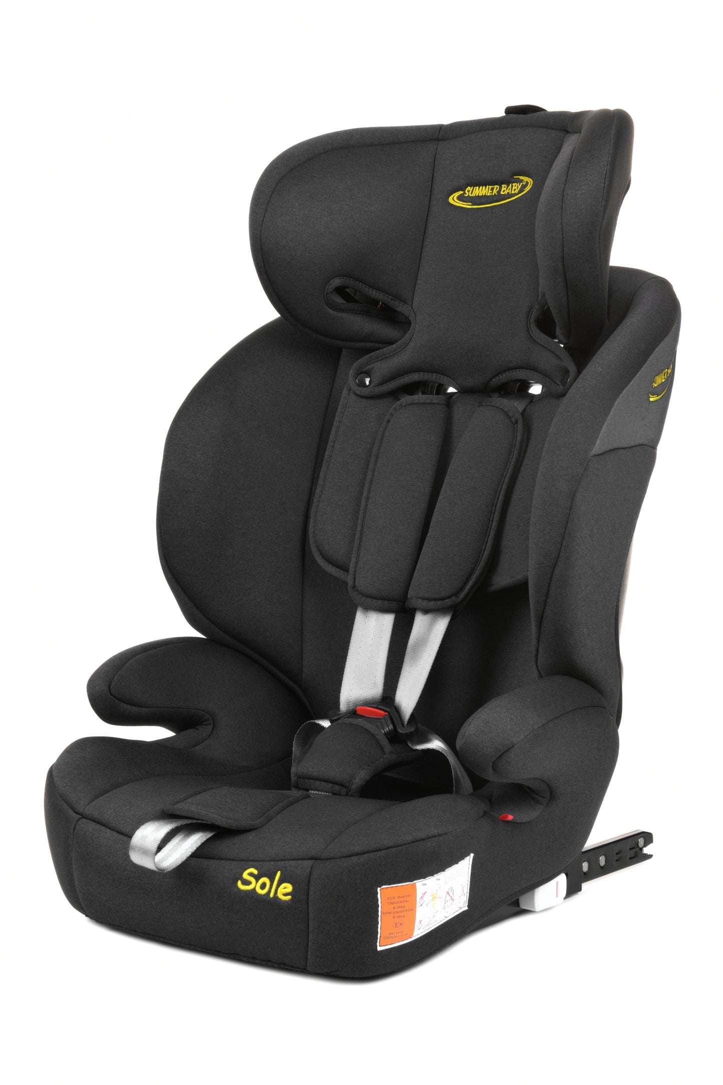 Scaun Auto Profesional Dedicat Pentru Copil Baby Jolie SOLE IDl Collection, Tehnologie Isofix, Grupa Greutate 9-36 Kg, Centuri de Siguranta In 5 Puncte, Reglarea Inaltimii Tetierei, Gri