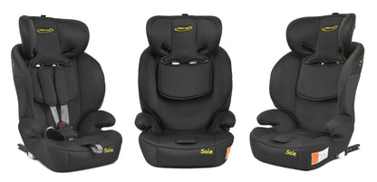 Scaun Auto Profesional Dedicat Pentru Copil Baby Jolie SOLE IDl Collection, Tehnologie Isofix, Grupa Greutate 9-36 Kg, Centuri de Siguranta In 5 Puncte, Reglarea Inaltimii Tetierei, Gri