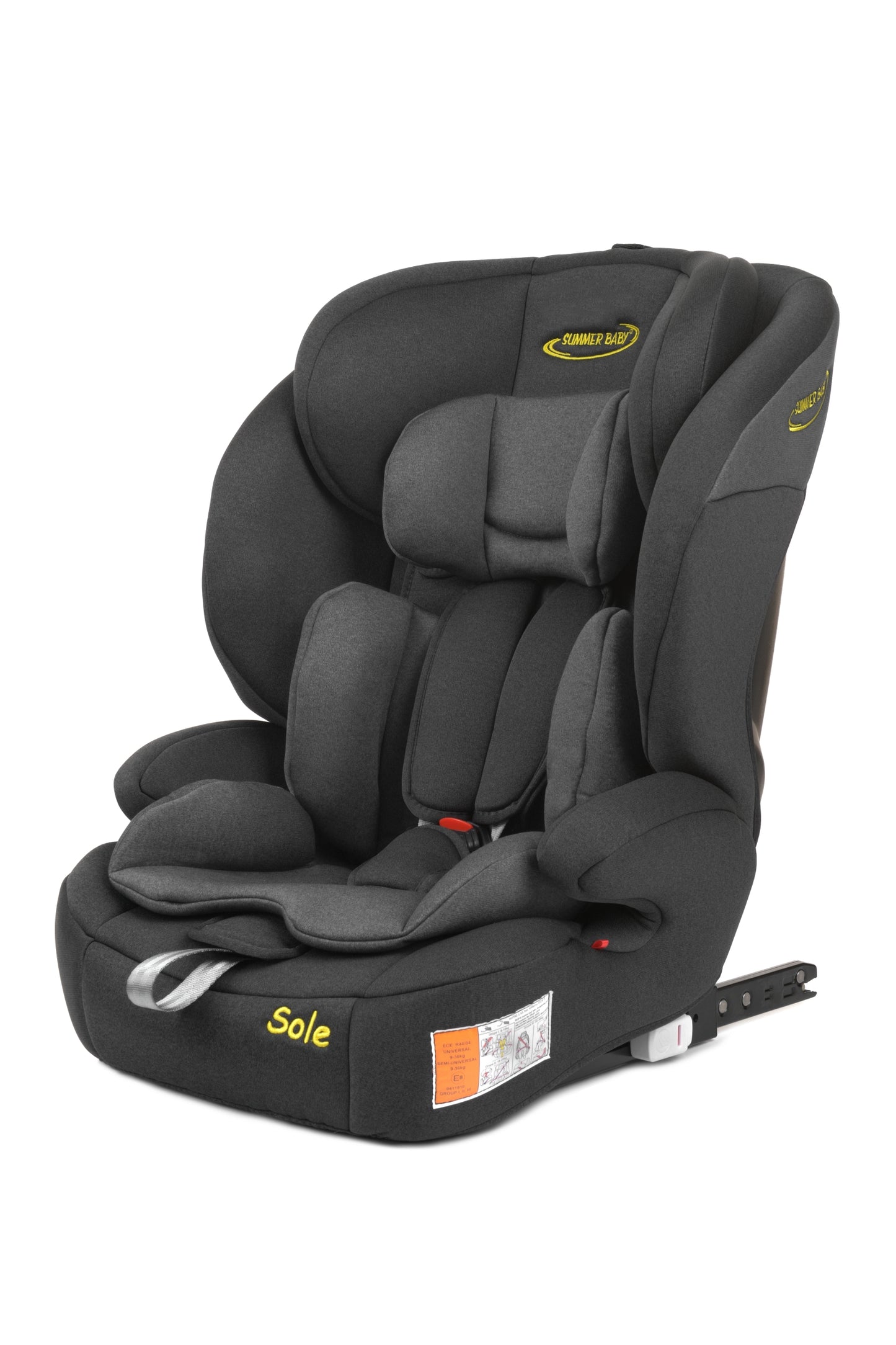 Scaun Auto Profesional Dedicat Pentru Copil Baby Jolie SOLE IDl Collection, Tehnologie Isofix, Grupa Greutate 9-36 Kg, Centuri de Siguranta In 5 Puncte, Reglarea Inaltimii Tetierei, Gri