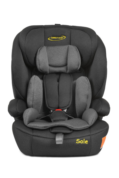 Scaun Auto Profesional Dedicat Pentru Copil Baby Jolie SOLE IDl Collection, Tehnologie Isofix, Grupa Greutate 9-36 Kg, Centuri de Siguranta In 5 Puncte, Reglarea Inaltimii Tetierei, Gri
