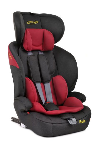 Scaun Auto Profesional Dedicat Pentru Copil Baby Jolie SOLE IDl Collection, Tehnologie Isofix, Grupa Greutate 9-36 Kg, Centuri de Siguranta In 5 Puncte, Reglarea Inaltimii Tetierei, Rosu