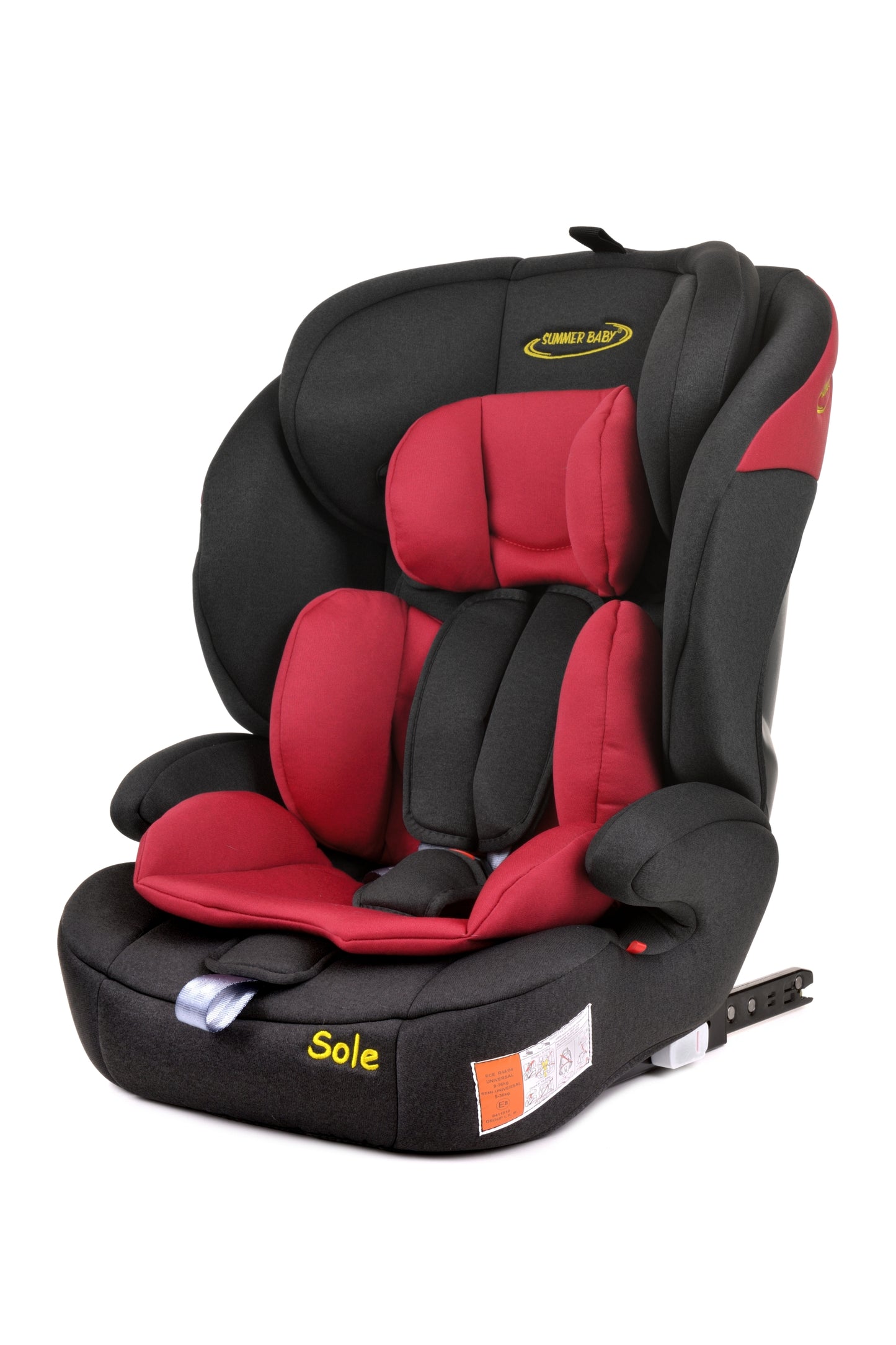 Scaun Auto Profesional Dedicat Pentru Copil Baby Jolie SOLE IDl Collection, Tehnologie Isofix, Grupa Greutate 9-36 Kg, Centuri de Siguranta In 5 Puncte, Reglarea Inaltimii Tetierei, Rosu