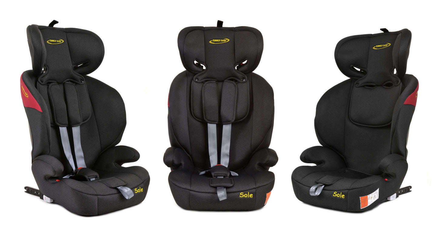 Scaun Auto Profesional Dedicat Pentru Copil Baby Jolie SOLE IDl Collection, Tehnologie Isofix, Grupa Greutate 9-36 Kg, Centuri de Siguranta In 5 Puncte, Reglarea Inaltimii Tetierei, Rosu