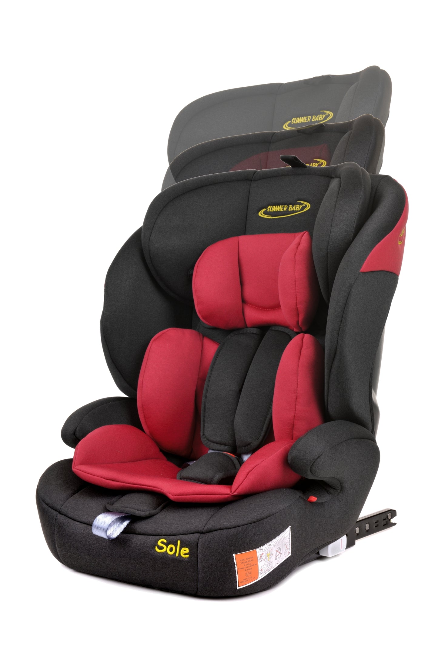 Scaun Auto Profesional Dedicat Pentru Copil Baby Jolie SOLE IDl Collection, Tehnologie Isofix, Grupa Greutate 9-36 Kg, Centuri de Siguranta In 5 Puncte, Reglarea Inaltimii Tetierei, Rosu