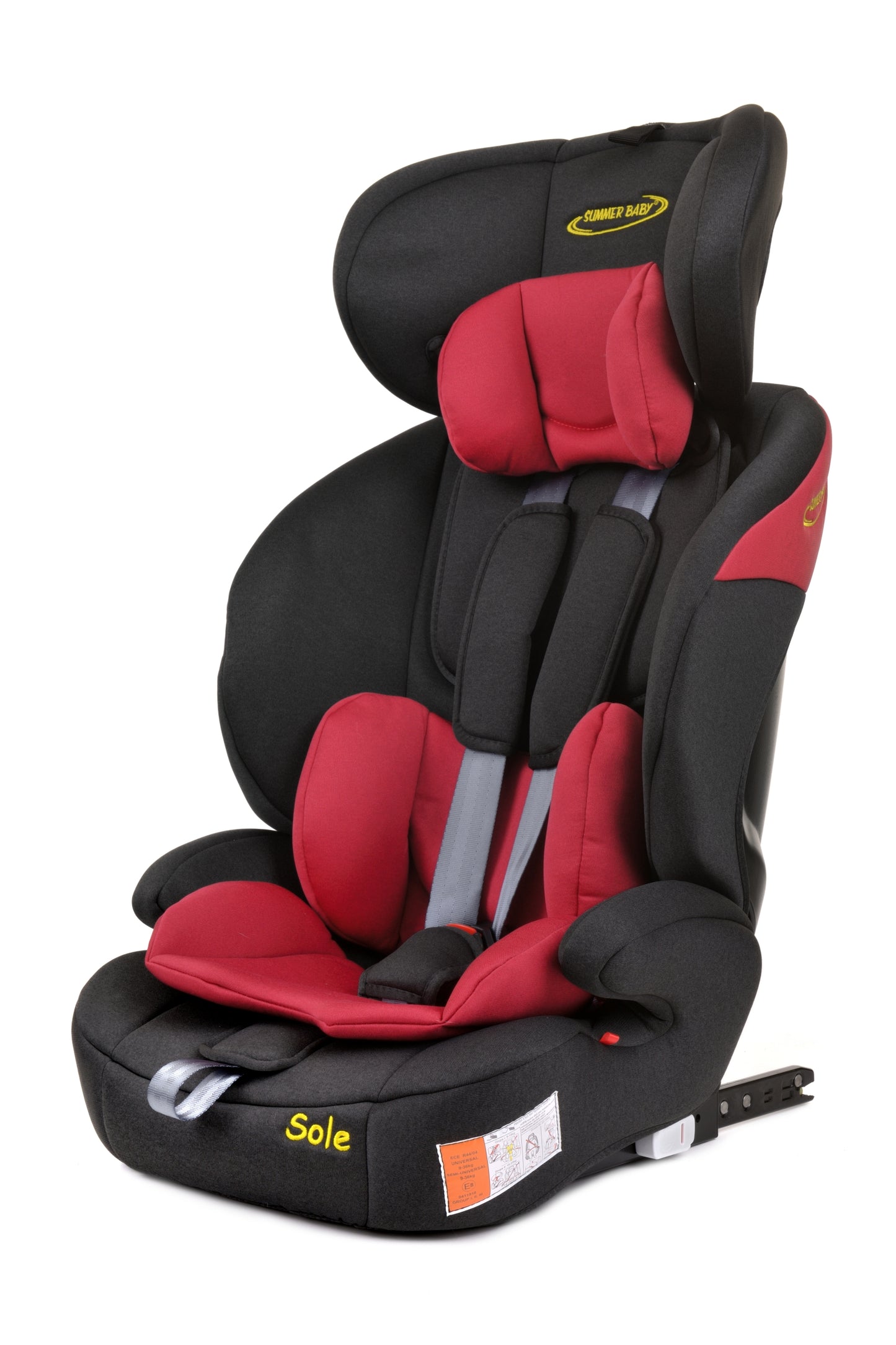 Scaun Auto Profesional Dedicat Pentru Copil Baby Jolie SOLE IDl Collection, Tehnologie Isofix, Grupa Greutate 9-36 Kg, Centuri de Siguranta In 5 Puncte, Reglarea Inaltimii Tetierei, Rosu