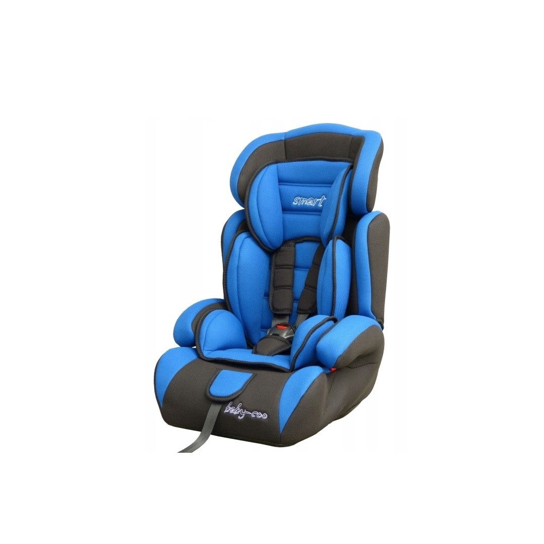 Scaun auto PROFESIONAL pentru copil Smart Junior Safe Rider, Model 2019, Pentru 3 grupe de greutate intre 9-36 kg,, Culoare Negru-Albastru, ce asigura maximul de siguranta si confort pentru copilul dumneavoastra, ideal pentru calatorii