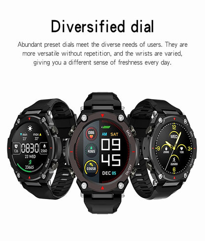 Smartwatch Star Black Idealstore, Ecran de 1,32 inch HD 360x360 Ecran tactil, rezistent la apa IP68 cu monitorizarea ritmului cardiac, functie de apel Bluetooth si microfon incorporat - Negru