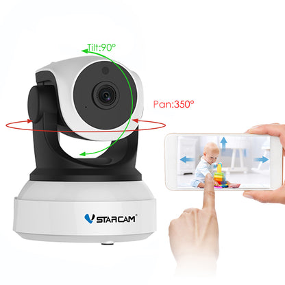 Camera Video IP Starcam Cu aplicatie pe Telefon, Wi-Fi, 720P HD, Culoare Alba, Unghi vedere 90, Night Vision, senzor miscare marca Sony, Suport Card Memorie, Microfon cu 2 cai, Notificari prin e-mail