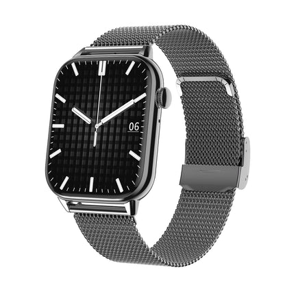 Ceas Smartwatch Star Collection IdealStore, Ecran Tactil 1.85 inch, NFC, Preluare Apeluri si Mesaje Bluetooth, Monitorizare Ritm Cardiac si Somn, Difuzor si Microfon incorporat, IP67, Alarma, Android-IOS, Black Metal