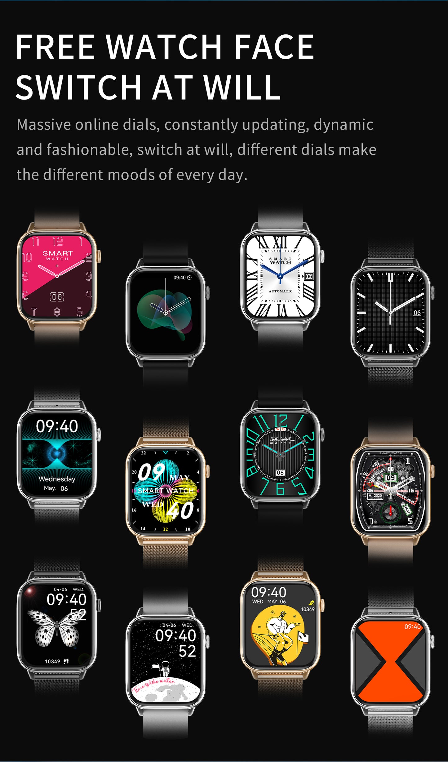 Ceas Smartwatch Star Collection IdealStore, Ecran Tactil 1.85 inch, NFC, Preluare Apeluri si Mesaje Bluetooth, Monitorizare Ritm Cardiac si Somn, Difuzor si Microfon incorporat, IP67, Alarma, Android-IOS, Gold Metal