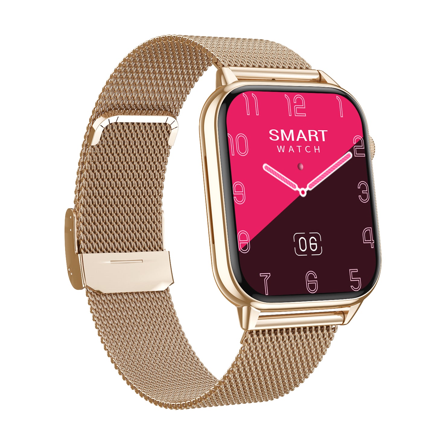Ceas Smartwatch Star Collection IdealStore, Ecran Tactil 1.85 inch, NFC, Preluare Apeluri si Mesaje Bluetooth, Monitorizare Ritm Cardiac si Somn, Difuzor si Microfon incorporat, IP67, Alarma, Android-IOS, Gold Metal