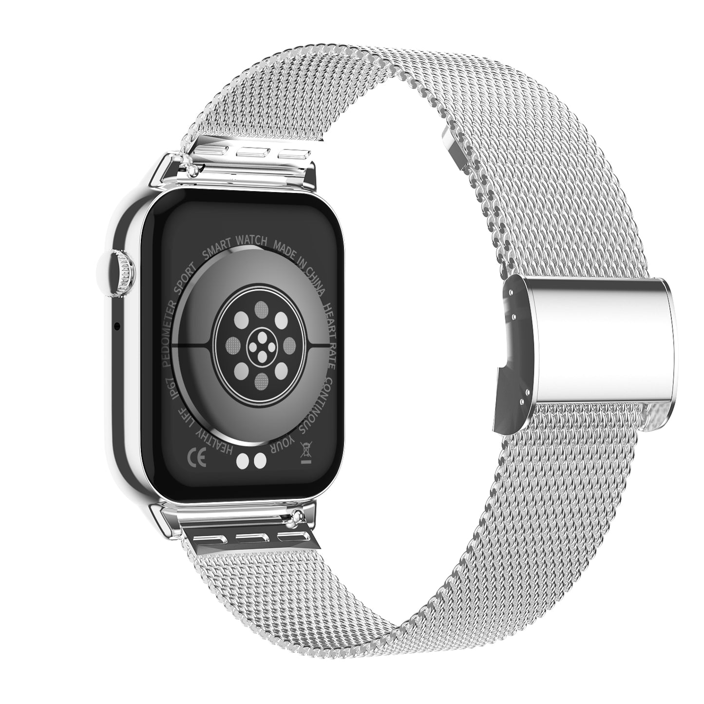 Ceas Smartwatch Star Collection IdealStore, Ecran Tactil 1.85 inch, NFC, Preluare Apeluri si Mesaje Bluetooth, Monitorizare Ritm Cardiac si Somn, Difuzor si Microfon incorporat, IP67, Alarma, Android-IOS, Metal Silver