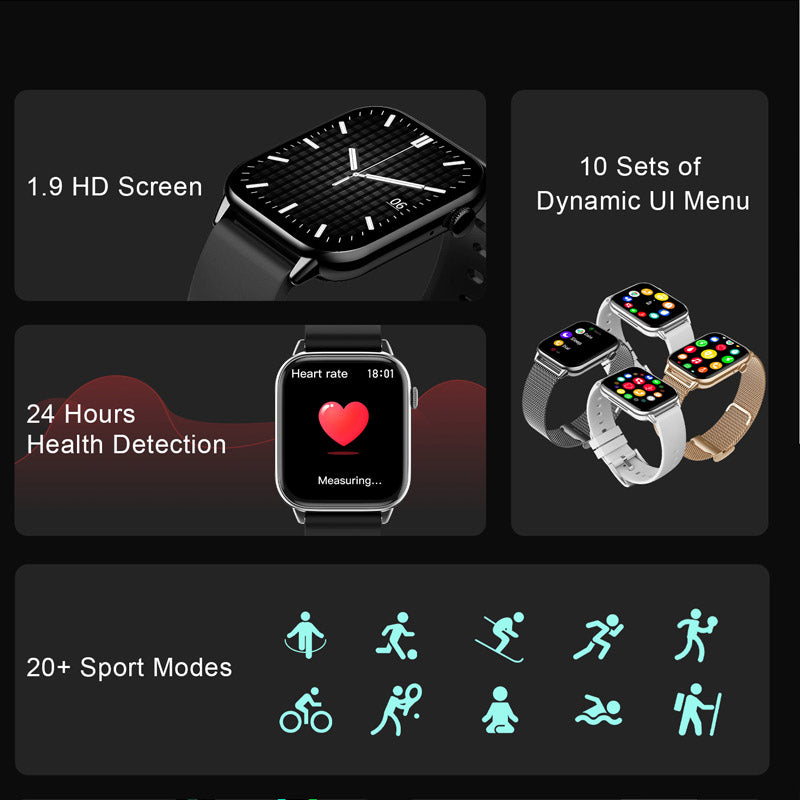 Ceas Smartwatch Star Collection IdealStore, Ecran Tactil 1.85 inch, NFC, Preluare Apeluri si Mesaje Bluetooth, Monitorizare Ritm Cardiac si Somn, Difuzor si Microfon incorporat, IP67, Alarma, Android-IOS, Metal Silver