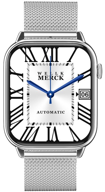 Ceas Smartwatch Star Collection IdealStore, Ecran Tactil 1.85 inch, NFC, Preluare Apeluri si Mesaje Bluetooth, Monitorizare Ritm Cardiac si Somn, Difuzor si Microfon incorporat, IP67, Alarma, Android-IOS, Metal Silver