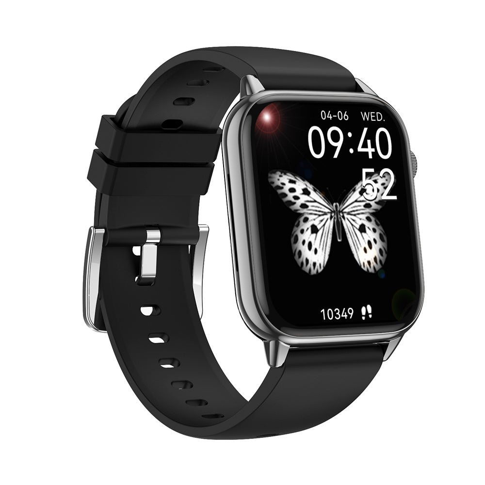 Ceas Smartwatch Star Collection IdealStore, Ecran Tactil 1.85 inch, NFC, Preluare Apeluri si Mesaje Bluetooth, Monitorizare Ritm Cardiac si Somn, Difuzor si Microfon incorporat, IP67, Alarma, Android-IOS, Black Silicon