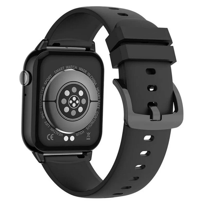 Ceas Smartwatch Star Collection IdealStore, Ecran Tactil 1.85 inch, NFC, Preluare Apeluri si Mesaje Bluetooth, Monitorizare Ritm Cardiac si Somn, Difuzor si Microfon incorporat, IP67, Alarma, Android-IOS, Black Silicon