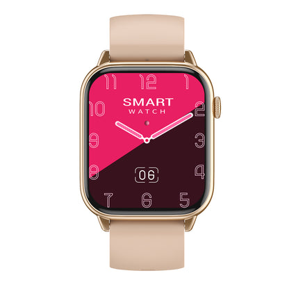 Ceas Smartwatch Star Collection IdealStore, Ecran Tactil 1.85 inch, NFC, Preluare Apeluri si Mesaje Bluetooth, Monitorizare Ritm Cardiac si Somn, Difuzor si Microfon incorporat, IP67, Alarma, Android-IOS, Gold Silicon