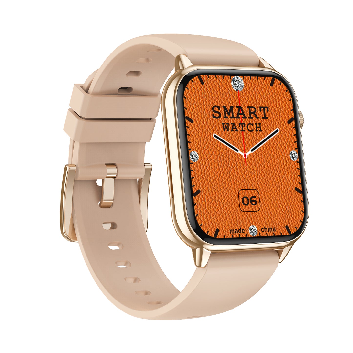 Ceas Smartwatch Star Collection IdealStore, Ecran Tactil 1.85 inch, NFC, Preluare Apeluri si Mesaje Bluetooth, Monitorizare Ritm Cardiac si Somn, Difuzor si Microfon incorporat, IP67, Alarma, Android-IOS, Gold Silicon