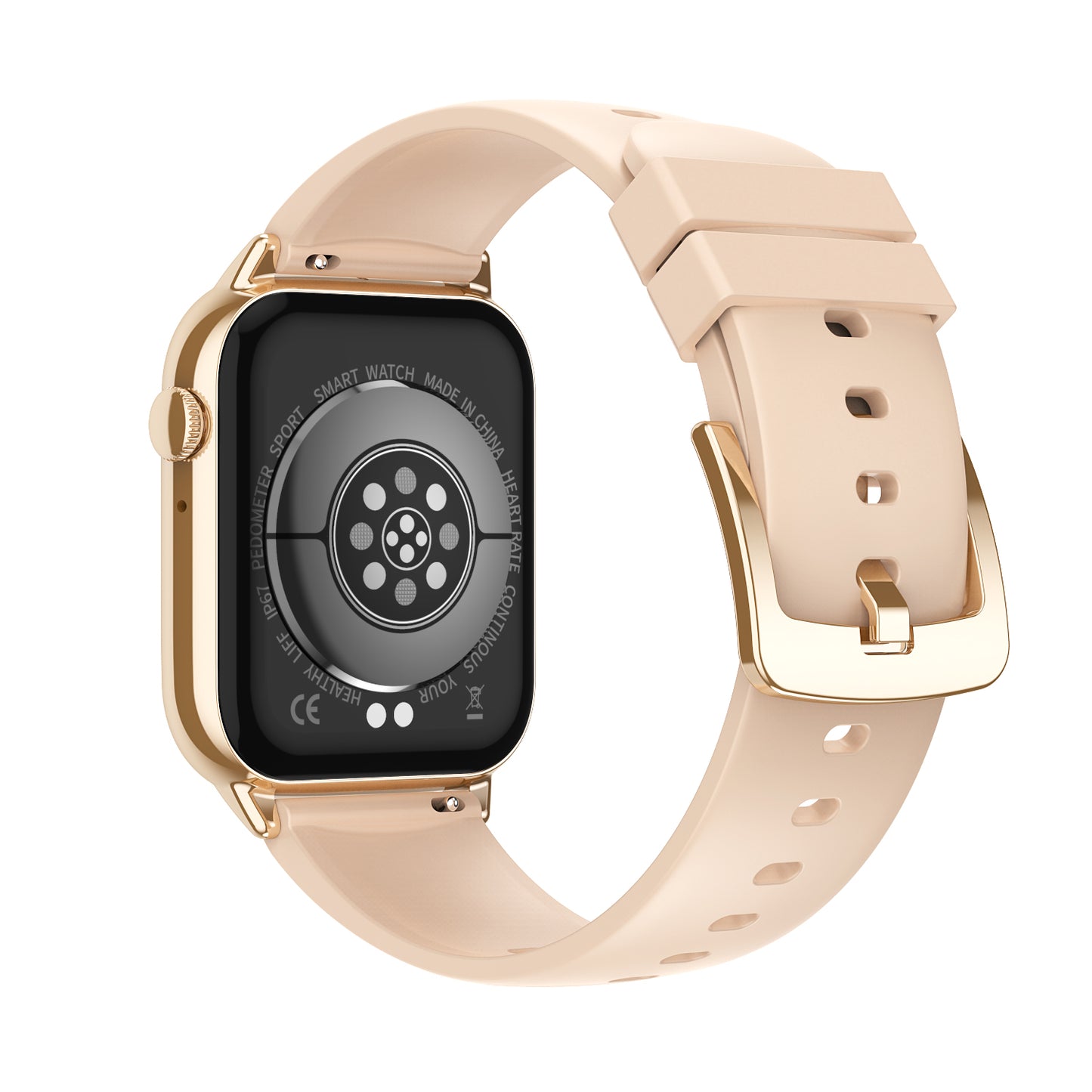 Ceas Smartwatch Star Collection IdealStore, Ecran Tactil 1.85 inch, NFC, Preluare Apeluri si Mesaje Bluetooth, Monitorizare Ritm Cardiac si Somn, Difuzor si Microfon incorporat, IP67, Alarma, Android-IOS, Gold Silicon