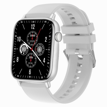 Ceas Smartwatch Star Collection IdealStore, Ecran Tactil 1.85 inch, NFC, Preluare Apeluri si Mesaje Bluetooth, Monitorizare Ritm Cardiac si Somn, Difuzor si Microfon incorporat, IP67, Alarma, Android-IOS, Silicon Gri