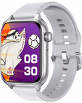 Ceas Smartwatch Star Collection IdealStore, Ecran Tactil 1.85 inch, NFC, Preluare Apeluri si Mesaje Bluetooth, Monitorizare Ritm Cardiac si Somn, Difuzor si Microfon incorporat, IP67, Alarma, Android-IOS, Silicon Gri