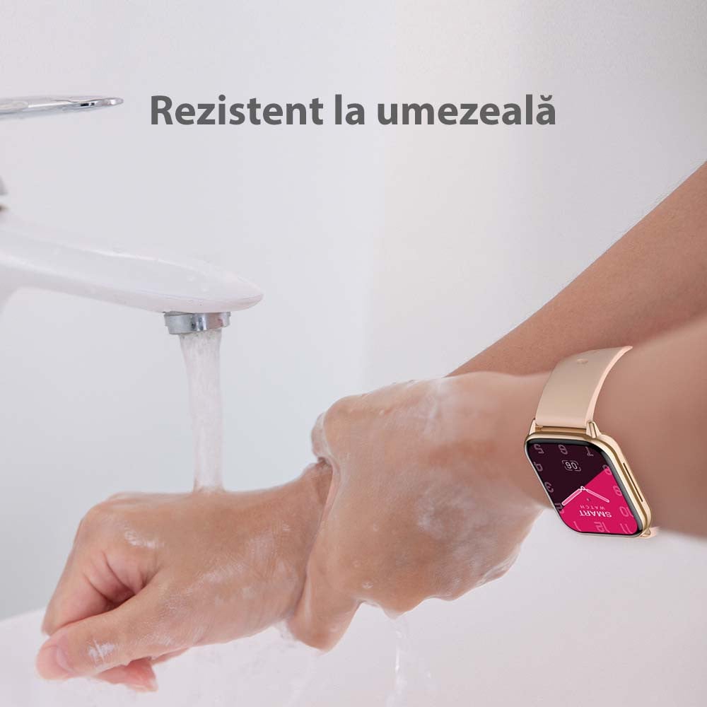 Ceas Smartwatch Star Collection IdealStore, Ecran Tactil 1.85 inch, NFC, Preluare Apeluri si Mesaje Bluetooth, Monitorizare Ritm Cardiac si Somn, Difuzor si Microfon incorporat, IP67, Alarma, Android-IOS, Silicon Gri