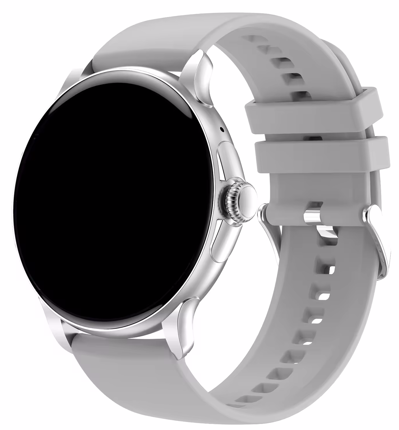 Ceas Smartwatch idealSTORE STMone, Apel Bluetooth, Asistent Vocal, Ecran AMOLED, 100+ Moduri Sport, Aplicatie Menstruala, Management Somn, Monitorizare Sanatate, Ritm Cardiac, Oxigen, NFC, Bratara Silicon Gri