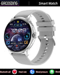 Ceas Smartwatch idealSTORE STMone, Apel Bluetooth, Asistent Vocal, Ecran AMOLED, 100+ Moduri Sport, Aplicatie Menstruala, Management Somn, Monitorizare Sanatate, Ritm Cardiac, Oxigen, NFC, Bratara Silicon Gri