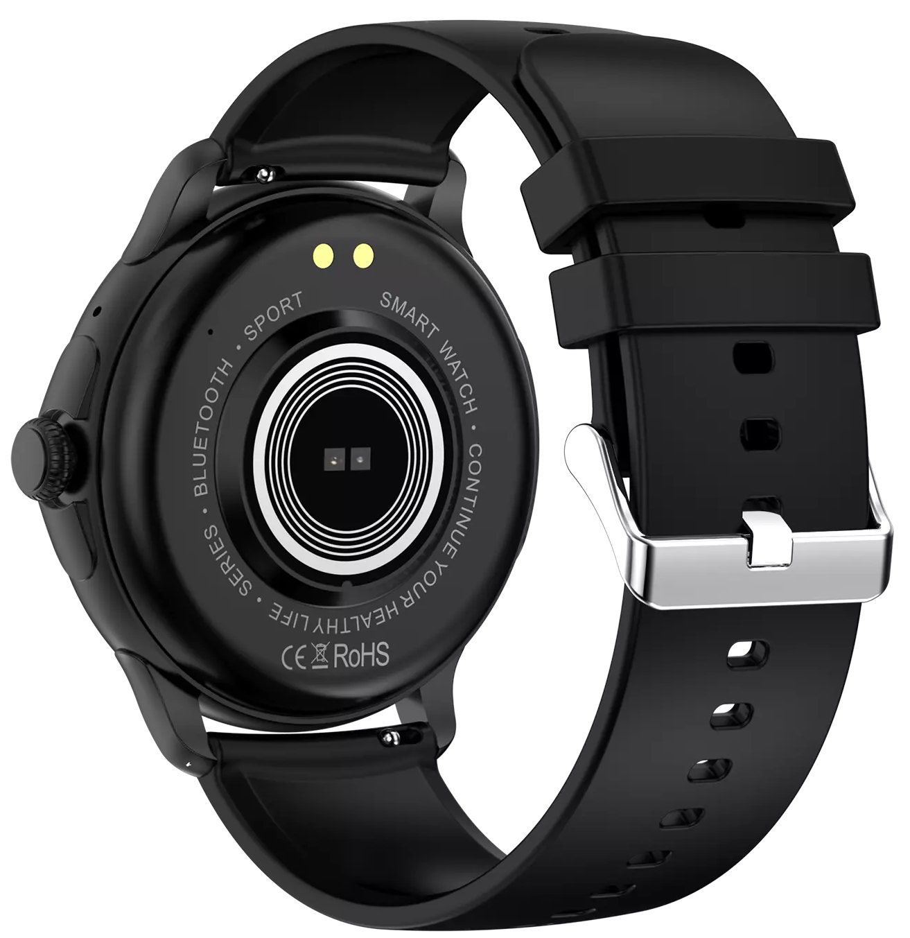 Ceas Smartwatch idealSTORE STMone, Apel Bluetooth, Asistent Vocal, Ecran AMOLED, 100+ Moduri Sport, Aplicatie Menstruala, Management Somn, Monitorizare Sanatate, Ritm Cardiac, Oxigen, NFC, Bratara Silicon Black