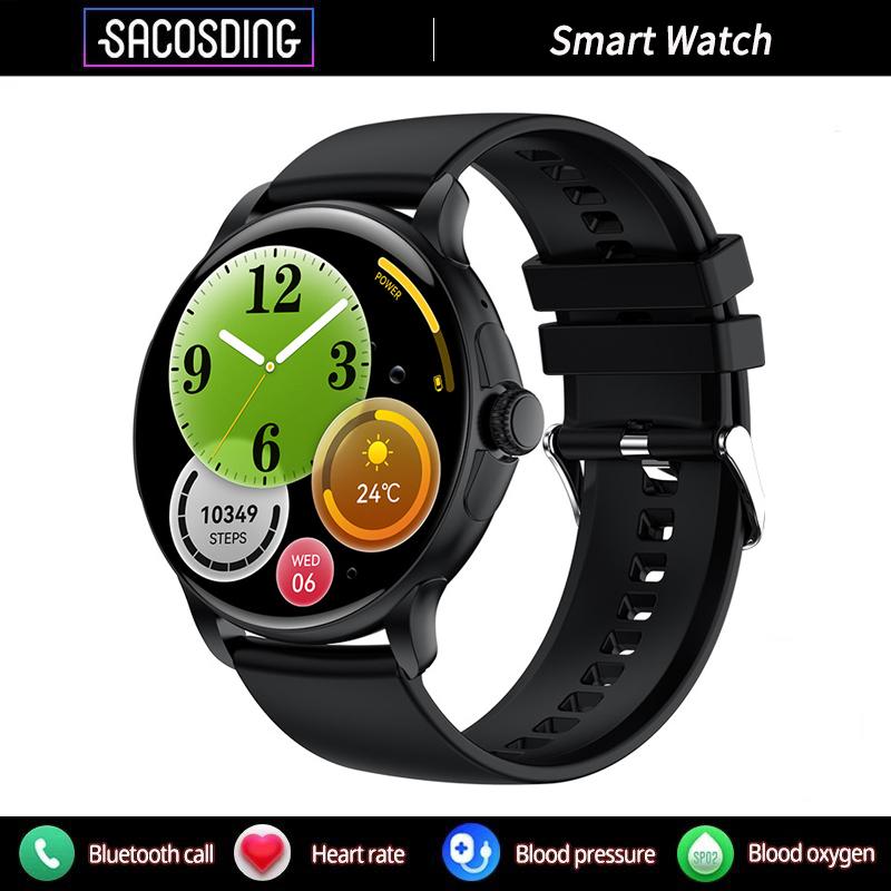 Ceas Smartwatch idealSTORE STMone, Apel Bluetooth, Asistent Vocal, Ecran AMOLED, 100+ Moduri Sport, Aplicatie Menstruala, Management Somn, Monitorizare Sanatate, Ritm Cardiac, Oxigen, NFC, Bratara Silicon Black