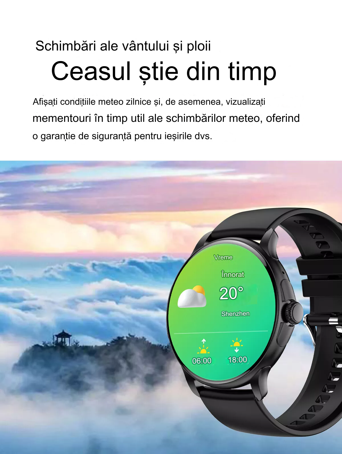 Ceas Smartwatch idealSTORE STMone, Apel Bluetooth, Asistent Vocal, Ecran AMOLED, 100+ Moduri Sport, Aplicatie Menstruala, Management Somn, Monitorizare Sanatate, Ritm Cardiac, Oxigen, NFC, Bratara Silicon Black