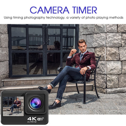 Camera de Actiune Multifunctionala SuperSonic idealSTORE, Ecran Dublu Color Tactil IPS, WIFI, Rezolutie 4K Ultra HD 30FPS/60FPS, Waterproof Sports DV, Anti-Shake, Unghi de 170, Microfon, Zoom Digital 4x, Telecomanda Impermeabila, Stabilizator Imagine