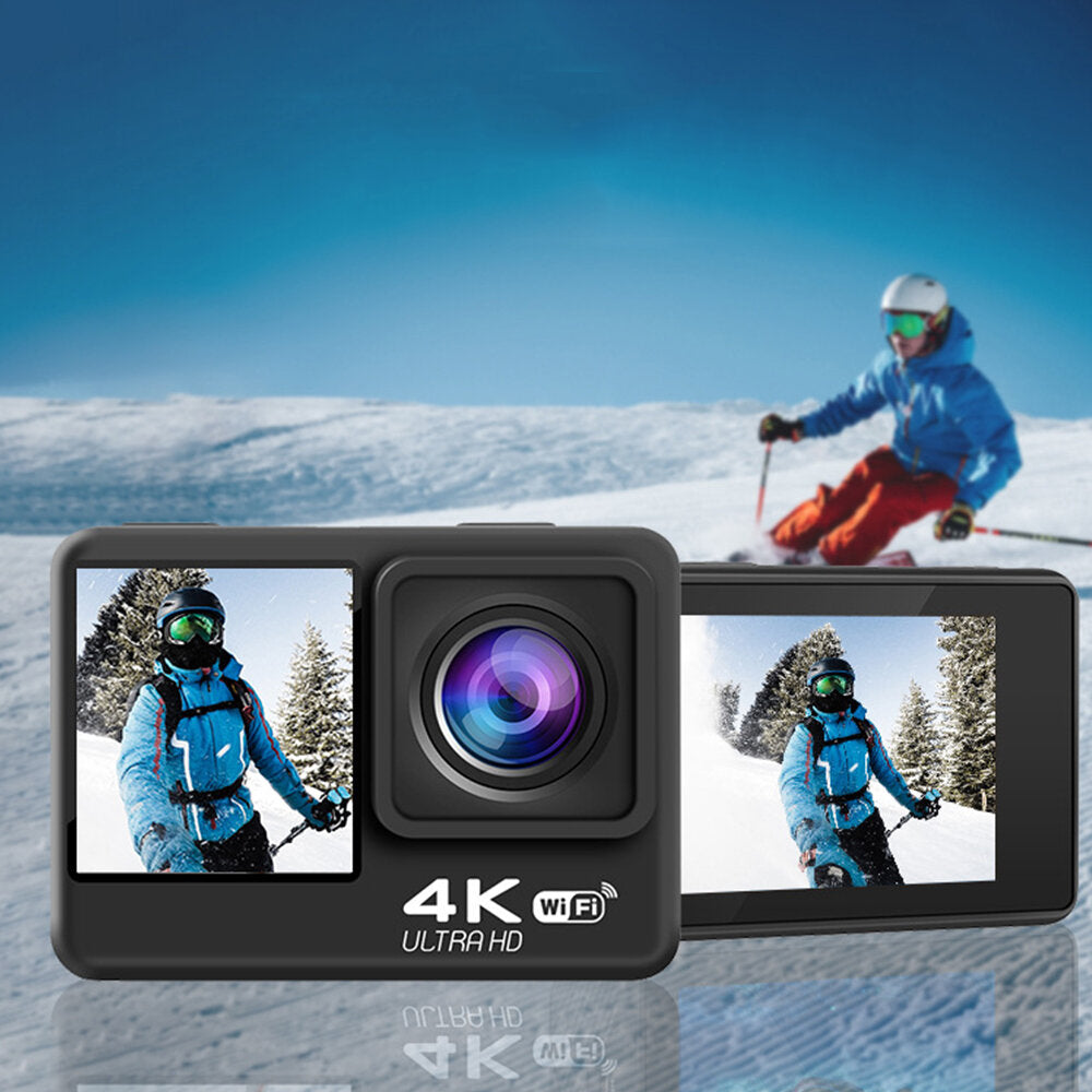 Camera de Actiune Multifunctionala SuperSonic idealSTORE, Ecran Dublu Color Tactil IPS, WIFI, Rezolutie 4K Ultra HD 30FPS/60FPS, Waterproof Sports DV, Anti-Shake, Unghi de 170, Microfon, Zoom Digital 4x, Telecomanda Impermeabila, Stabilizator Imagine