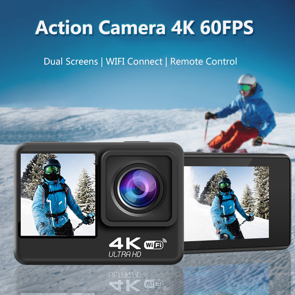 Camera de Actiune Multifunctionala SuperSonic idealSTORE, Ecran Dublu Color Tactil IPS, WIFI, Rezolutie 4K Ultra HD 30FPS/60FPS, Waterproof Sports DV, Anti-Shake, Unghi de 170, Microfon, Zoom Digital 4x, Telecomanda Impermeabila, Stabilizator Imagine