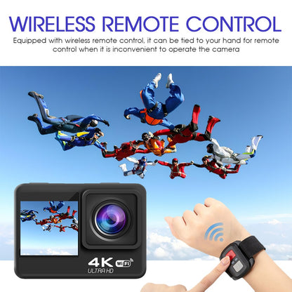 Camera de Actiune Multifunctionala SuperSonic idealSTORE, Ecran Dublu Color Tactil IPS, WIFI, Rezolutie 4K Ultra HD 30FPS/60FPS, Waterproof Sports DV, Anti-Shake, Unghi de 170, Microfon, Zoom Digital 4x, Telecomanda Impermeabila, Stabilizator Imagine