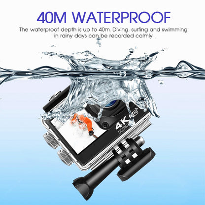 Camera de Actiune Multifunctionala SuperSonic idealSTORE, Ecran Dublu Color Tactil IPS, WIFI, Rezolutie 4K Ultra HD 30FPS/60FPS, Waterproof Sports DV, Anti-Shake, Unghi de 170, Microfon, Zoom Digital 4x, Telecomanda Impermeabila, Stabilizator Imagine