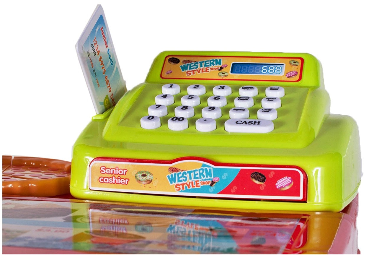 Supermarket joaca copii My Little Bussines 89cm inaltime , cu sunete , casa de marcat, scanner de produse , multitudine de accesorii