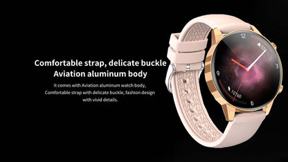 Ceas SmartWatch SuperPro idealStore, Ecran Amoled 1.2 inch, Notificari App, Monitorizare Ritm Cardiac, Tensiune Arteriala, Oxigen din sange, Moduri Sport, Rezistent la Apa, Compatibil iOS si Android, Auriu