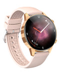 Ceas SmartWatch SuperPro idealStore, Ecran Amoled 1.2 inch, Notificari App, Monitorizare Ritm Cardiac, Tensiune Arteriala, Oxigen din sange, Moduri Sport, Rezistent la Apa, Compatibil iOS si Android, Auriu