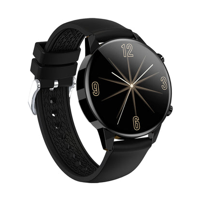 Ceas SmartWatch SuperPro idealStore, Ecran Amoled 1.2 inch, Notificari App, Monitorizare Ritm Cardiac, Tensiune Arteriala, Oxigen din sange, Moduri Sport, Rezistent la Apa, Compatibil iOS si Android, Negru